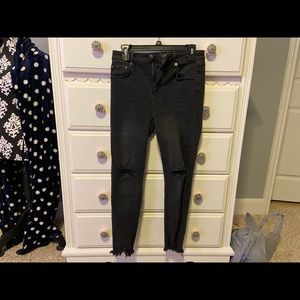 Black High Rise Skinny Jeans